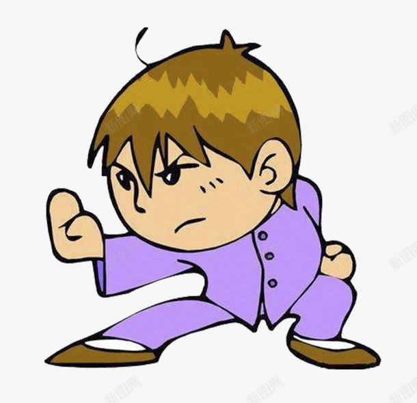 打太极的男孩png免抠素材_88icon https://88icon.com 卡通 卡通太极拳 太极 太极小人 打太极 男孩 紫色