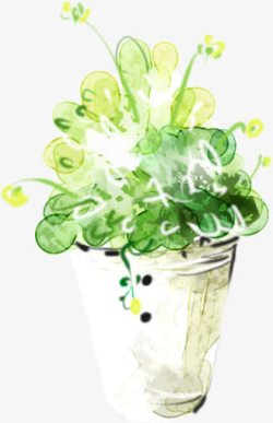 绿色幻彩艺术植物素材