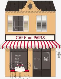 巴黎咖啡店素材