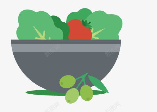 卡通蔬菜沙拉png免抠素材_88icon https://88icon.com 减肥餐 卡通 沙拉 蔬菜