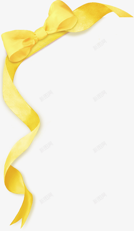 黄色卡通蝴蝶结装饰图案png免抠素材_88icon https://88icon.com 免抠PNG 卡通 绸带 蝴蝶结 装饰图案 黄色