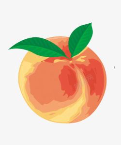 卡通手绘水果桃子素材