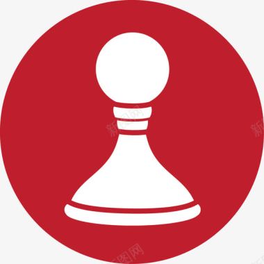 国际象棋游戏红智力游戏图标图标