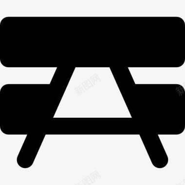 野餐桌上图标图标