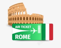 罗马飞机票素材