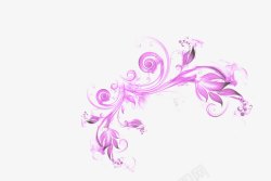 紫色精美欧式花纹素材