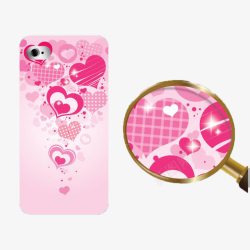 粉色装饰iphone7手机壳素材