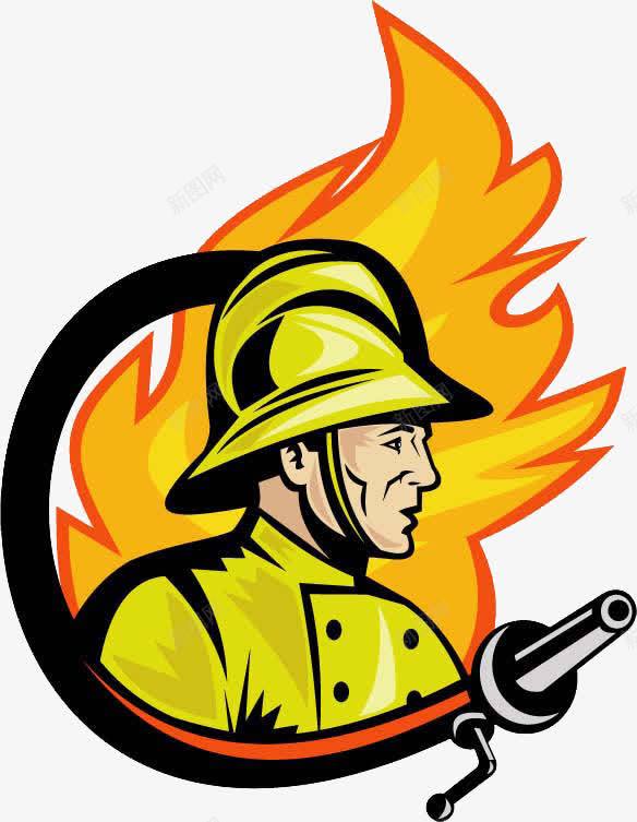 消防员png免抠素材_88icon https://88icon.com 水灭火消防队员水带灭火器卡通人物 消防员