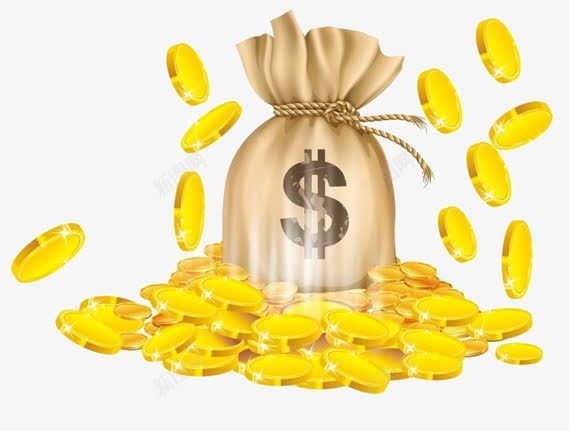 钱袋金币png免抠素材_88icon https://88icon.com 装饰 财富 金币 金色 金融