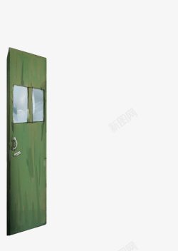 绿色门框手绘门高清图片