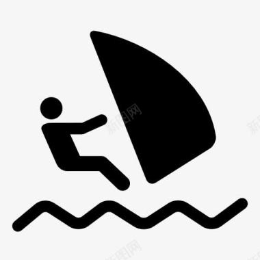 运动人物风帆冲浪运动图标图标