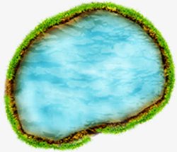 水湾池塘水湾蓝色的湖高清图片