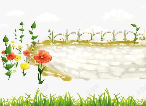 手绘水彩装饰画png免抠素材_88icon https://88icon.com 手绘 手绘植物 插画 春天 植物 水彩画 装饰画 野外