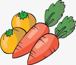 萝卜西红柿蔬菜素材