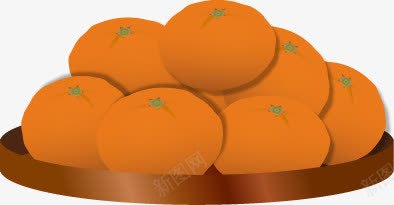 放在盘子上的蜜柑png免抠素材_88icon https://88icon.com 柑橘 橘子 橙子 甜橙 蜜柑