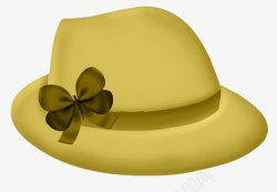 黄色女士帽子素材