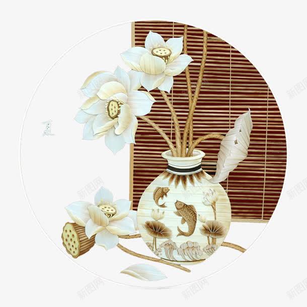 典雅花瓶栽花png免抠素材_88icon https://88icon.com 典雅 栽花 花瓶