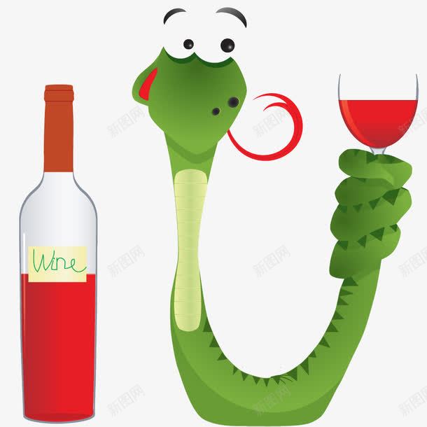 幽默生活png免抠素材_88icon https://88icon.com 玩具 红酒 红酒牛排 绘画 蛇