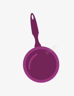 紫色平底锅炒锅素材