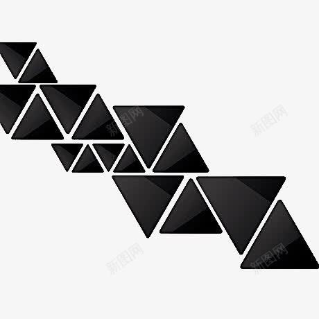黑色三角形png免抠素材_88icon https://88icon.com 三边形 发散 多边形 尖角