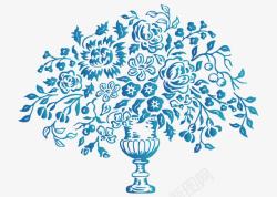 装饰蓝色花瓶素材