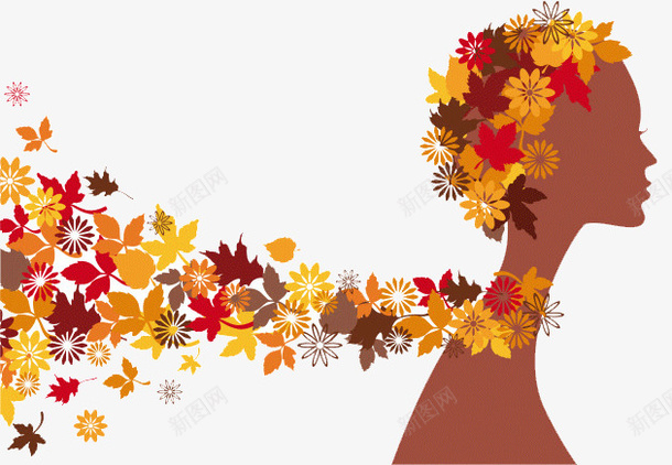 时尚飞舞花瓣png免抠素材_88icon https://88icon.com 人物 剪影 时尚