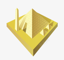 埃及金字塔博物馆建筑立体模型素材