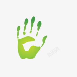 无危害品小清新绿色的安全的手掌标识图标高清图片