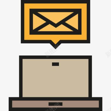 电脑和媒体电子邮件图标图标
