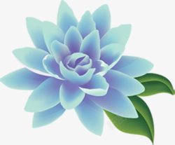 蓝色效果海报植物花朵素材