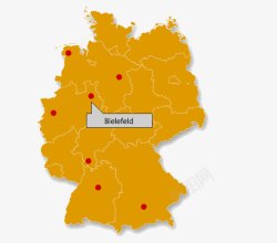德国黄色地图素材