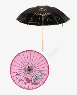 中式古风手柄伞素材