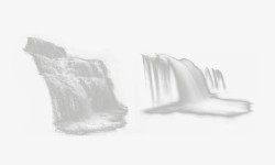 白色瀑布素材