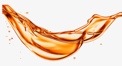 橙色清新液体效果元素素材