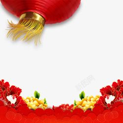 红色传统节日装饰海报边框素材
