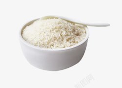 白色瓷碗里的米饭素材