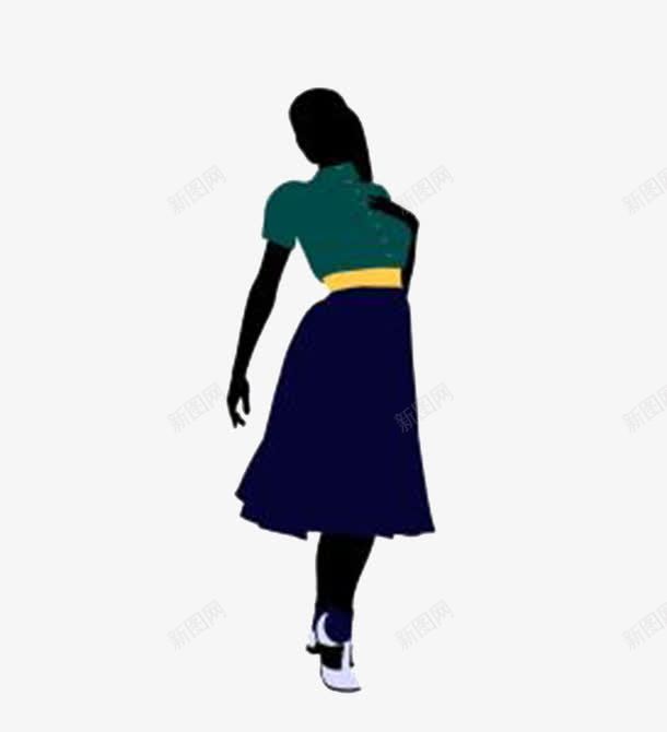 穿裙子的女人png免抠素材_88icon https://88icon.com 元素 剪影 女人 裙子