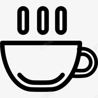 勾勒咖啡杯的轮廓图标图标