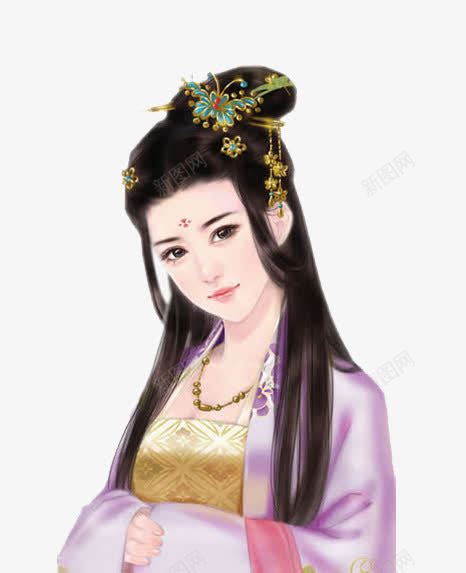 中国风古典美女png免抠素材_88icon https://88icon.com 古代 古装 手绘 插画 美女