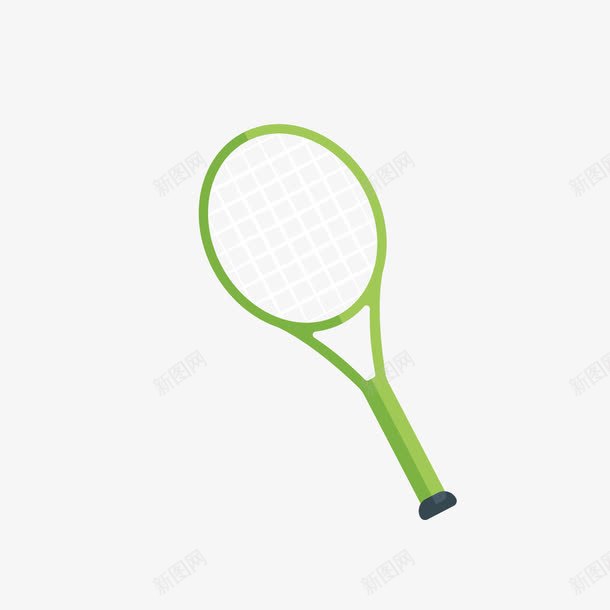 绿色的网球拍png免抠素材_88icon https://88icon.com 球拍 绿色 绿色网球拍 网球拍 运动 黑色