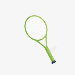 绿色的网球拍素材