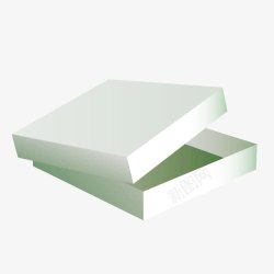 白色纸盒包装盒矢量图素材