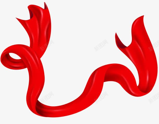 红色中国风绸带装饰图案png免抠素材_88icon https://88icon.com 中国风 免抠PNG 红色 绸带 装饰图案