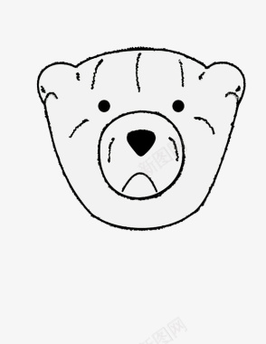 手绘熊可爱小熊北极熊头图标图标