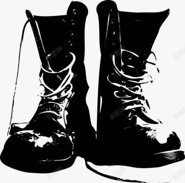 靴子皮鞋黑色png免抠素材_88icon https://88icon.com 皮鞋 靴子 黑色