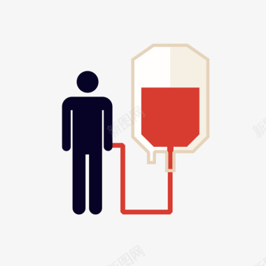 医疗扁平化小图标扁平化卡通献血图标矢量图图标