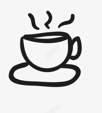 手绘咖啡杯图标图标