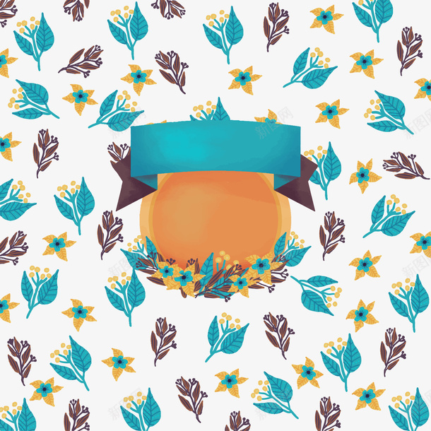 水彩植物花卉底纹矢量图ai免抠素材_88icon https://88icon.com 底纹 植物底纹 水彩 花卉 装饰底纹 矢量图