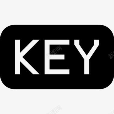 密钥文件密钥文件的黑色圆角矩形界面符号图标图标