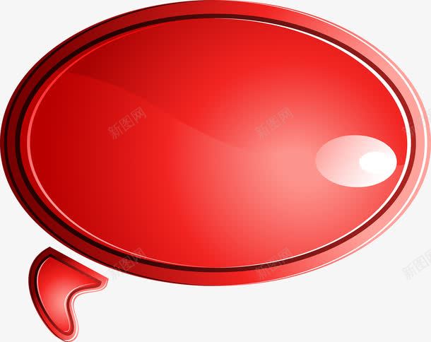 红色椭圆对话框矢量图ai免抠素材_88icon https://88icon.com 对话框 彩色对话框 手绘对话框 椭圆 红色 矢量图